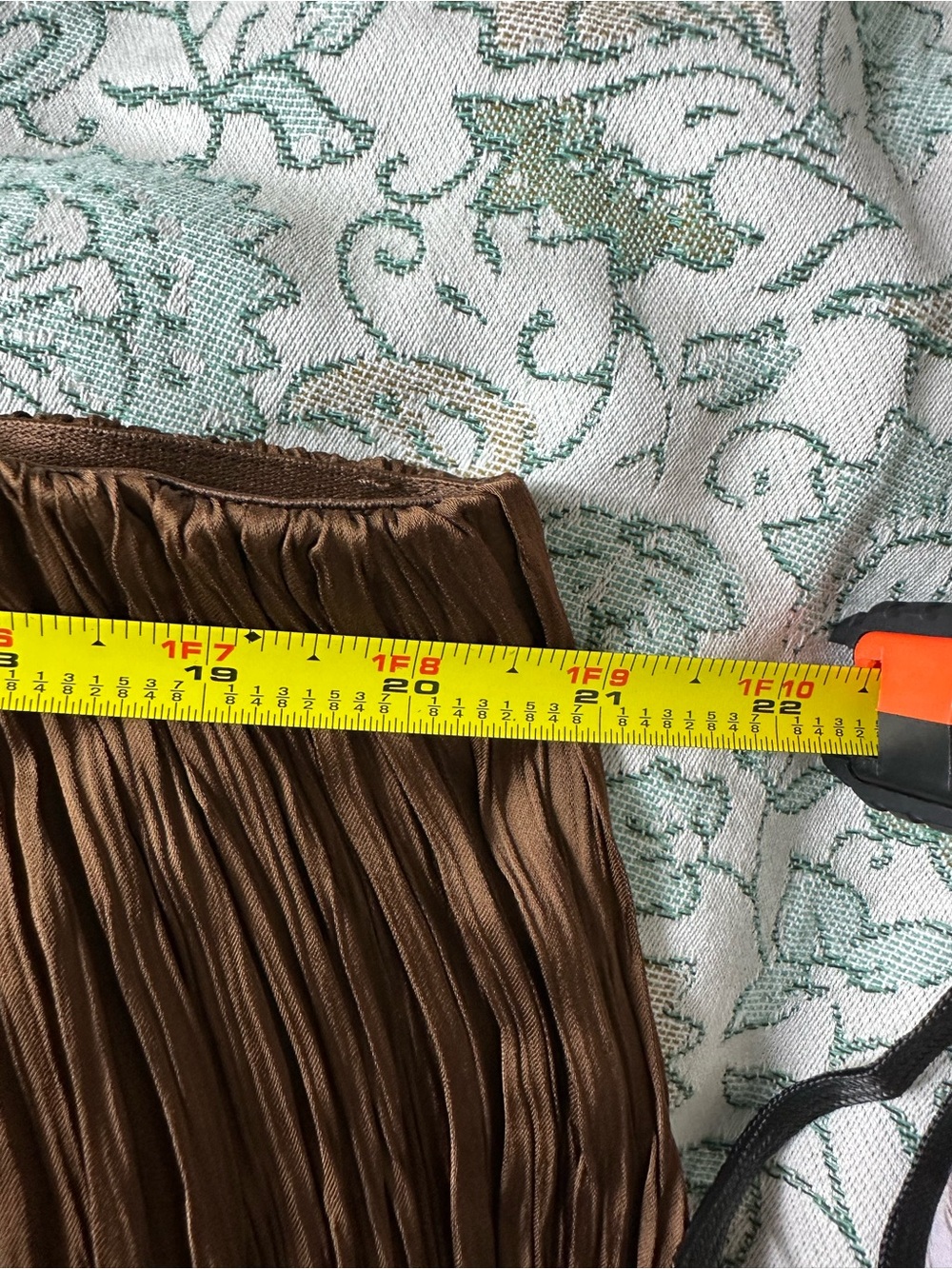 Lucy Paris Brown Pleated Maxi Skirt - Picture 10 of 11